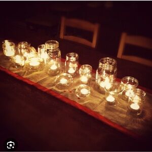 24 X Glass Candle Holders jars with Tea Lights lot 2 dozens